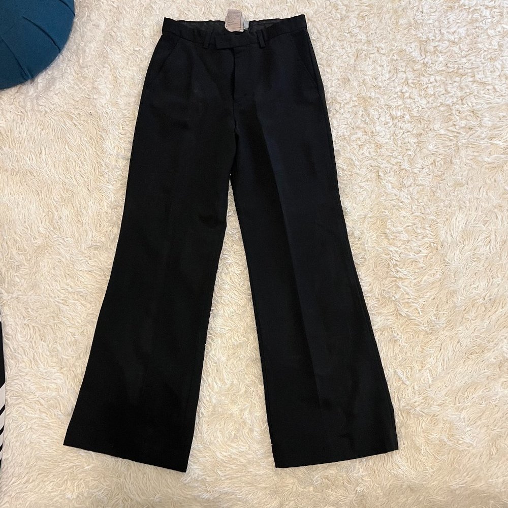 Black slacks wide leg